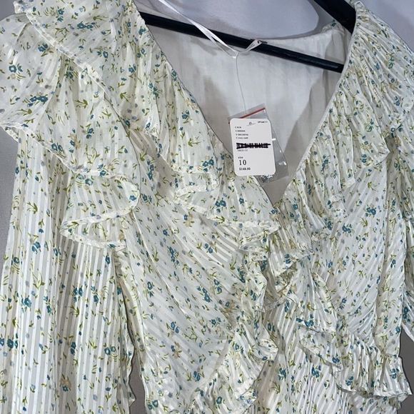 Free People Sweetest Thing Mini Dress Ivory Size 10 NWT - Picture 13 of 15